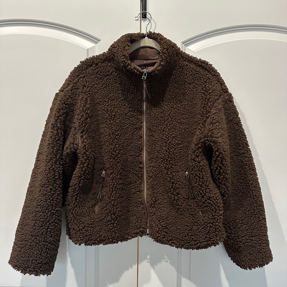 The ReNew Fleece Full Zip Everlane Earth Brown Jacket Like New